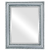 Dorset Beveled Rectangle Mirror Frame in Silver Leaf with Black Antique