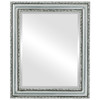 Dorset Beveled Rectangle Mirror Frame in Silver Leaf with Brown Antique