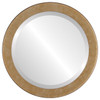 Vienna Beveled Round Mirror Frame in Burnished Silver