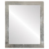 Vienna Flat Rectangle Mirror Frame in Silver Leaf with Brown Antique