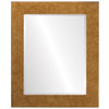 Cafe Beveled Rectangle Mirror Frame in Burnished Gold