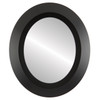 Veneto Flat Oval Mirror Frame in Matte Black