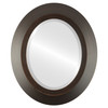 Veneto Beveled Oval Mirror Frame in Rubbed Bronze