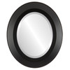 Lombardia Beveled Oval Mirror Frame in Matte Black