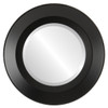 Lombardia Beveled Round Mirror Frame in Matte Black