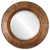 Lombardia Beveled Round Mirror Frame in Venetian Gold