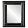 Imperial Flat Rectangle Mirror Frame in Matte Black with Silver Lip