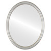 Saratoga Flat Oval Mirror Frame in Silver Shade