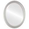 Saratoga Beveled Oval Mirror Frame in Silver Shade