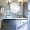 Saratoga Lifestyle 2 Oval Mirror Frame in Silver Shade