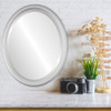 Saratoga Lifestyle Oval Mirror Frame in Silver Spray
