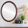 Saratoga Lifestyle Oval Mirror Frame in Vintage Cherry