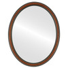 Saratoga Flat Oval Mirror Frame in Vintage Walnut