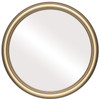 Saratoga Flat Round Mirror Frame in Desert Gold