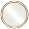 Saratoga Flat Round Mirror Frame in Gold Leaf