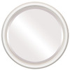 Saratoga Beveled Round Mirror Frame in Taupe