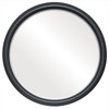 Hamilton Flat Round Mirror Frame in Matte Black with Silver Lip