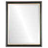 Hamilton Beveled Rectangle Mirror Frame in Hunter Green with Gold Lip