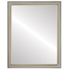 Hamilton Flat Rectangle Mirror Frame in Silver Shade with Gold Lip