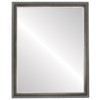 Hamilton Flat Rectangle Mirror Frame in Black Silver with Silver Lip