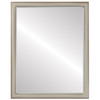 Hamilton Flat Rectangle Mirror Frame in Taupe with Silver Lip