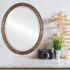 Virginia Lifestyle Oval Mirror Frame in Champagne Silver