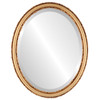 Virginia Beveled Oval Mirror Frame in Desert Gold