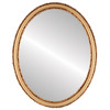 Virginia Flat Oval Mirror Frame in Desert Gold