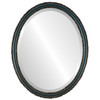 Virginia Beveled Oval Mirror Frame in Royal Blue