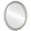 Virginia Beveled Oval Mirror Frame in Silver Shade