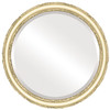 Virginia Beveled Round Mirror Frame in Gold Leaf