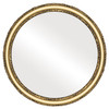 Virginia Flat Round Mirror Frame in Gold Spray