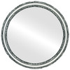 Virginia Flat Round Mirror Frame in Silver Spray