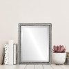 Virginia Lifestyle Rectangle Mirror Frame in Silver Leaf with Black Antique