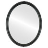 Contessa Flat Oval Mirror Gloss Black Finish