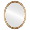 Contessa Flat Oval Mirror in Gold Spray