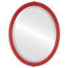 Contessa Beveled Oval Mirror Frame in Holiday Red