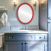 Contessa Lifestyle 2 Oval Mirror Frame in Holiday Red