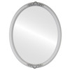 Contessa Flat Oval Mirror in Linen White