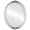 Contessa Beveled Oval Mirror Frame in Silver Spray