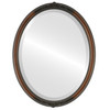 Contessa Beveled Oval Mirror Frame in Walnut