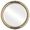 Contessa Beveled Round Mirror Frame in Desert Gold