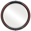 Contessa Beveled Round Mirror Frame in Rosewood