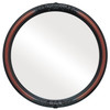 Contessa Flat Round Mirror Frame in Rosewood