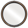 Contessa Flat Round Mirror Frame in Vintage Walnut