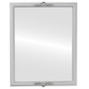 Contessa Flat Rectangle Mirror in Linen White