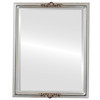 Contessa Beveled Rectangle Mirror Frame in Silver Leaf with Brown Antique