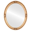 Jefferson Flat Oval Mirror Frame in Gold Paint