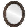 Rome Beveled Oval Mirror Frame in Rubbed Bronze