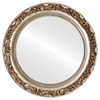 Rome Flat Round Mirror Frame in Silver